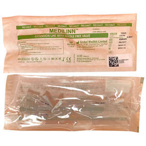 EXT SET 15CM 3WAY VALVE N/FREE MEDILIN 1