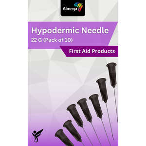 NEEDLE 22G BLACK ALMEGA 10'S