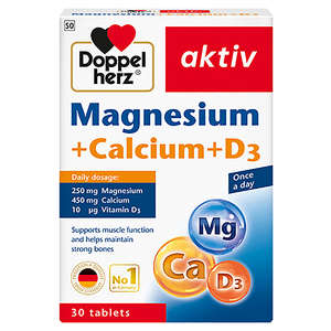 DOPPELHERZ AKTIV MAG & CALC & D3 30 TABS