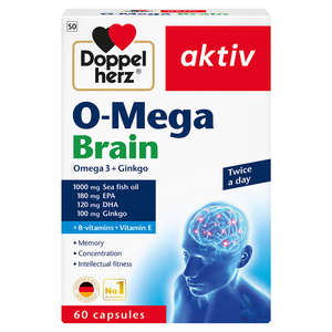 DOPPELHERZ AKTIV O-MEGA BRAIN 60 CAPS