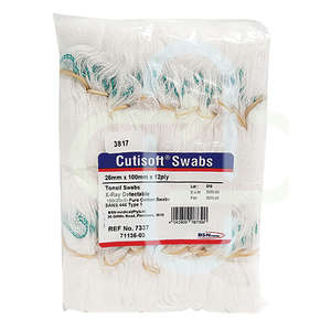 TONSIL SWABS  25X100X12PLY N/S 100