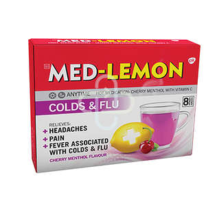 MED-LEMON CHERRY MENTHOL SACH  8 +VIT C