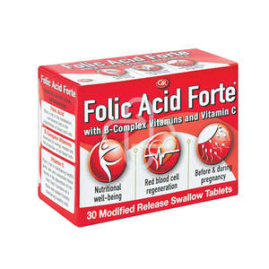 FOLIC ACID FORTE 30 TABLETS GEOREN