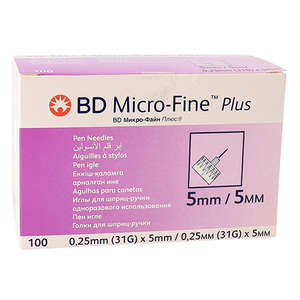 BD MICROFINE PEN NEEDLE 31GX 5MM 100~