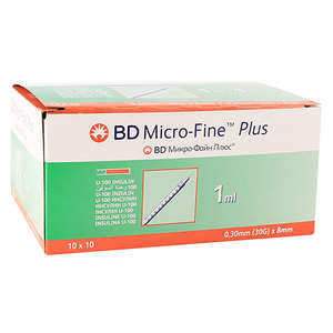 BD MICROFINE+ U100 1ML 30Gx8MM BD 100~