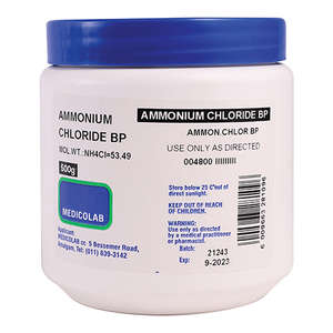 AMMONIUM CHLORIDE 500G MEDICOLAB