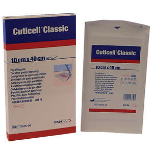 CUTICELL PARAFFIN GAUZE 10X40 POUCH 10 ~