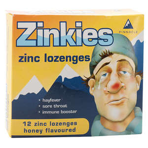 ZINKIES HONEY 12 LOZENGES