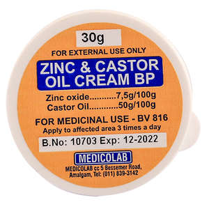 ZINC & CASTOR OIL 30G CREAM MEDICOLAB
