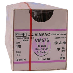 SUT VIAMAC 4/0 19MM RC 45CM VM576 12~