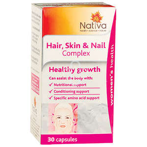 HAIR SKIN & NAIL COMPLEX CAPS 30 NATIVA
