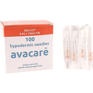 NEEDLE 26GX13MM AVACARE BROWN 100~