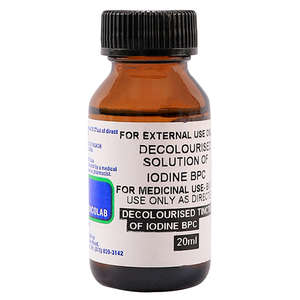 IODINE TINC 20ML DECOLOURISED MEDICOLAB