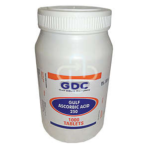 ASCORBIC ACID 250MG 1000 TABS GULF