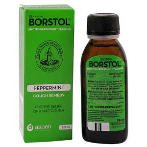 BORSTOL LINCTUS SYRUP PEPPERMNT 50ML
