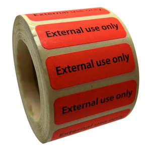 LABEL -EXTERNAL USE ONLY- DAYGLO 1000s