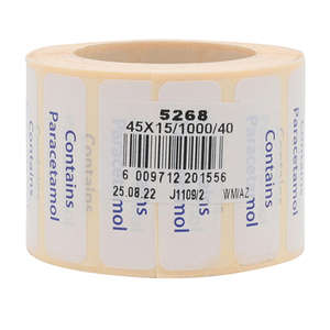 LABEL -CONTAINS PARACETAMOL-DAYGLO 1000s