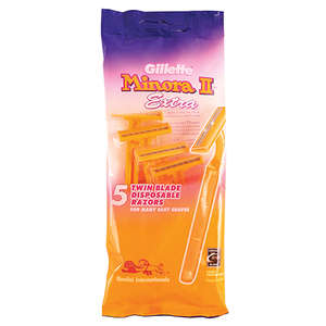 RAZOR GILLETTE MINORA II DISPO BAG 5