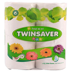 TOILET PAPER TWINSAVER WHT 4