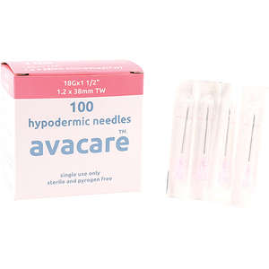 NEEDLE 18GX38/40MM AVACARE PINK 100~