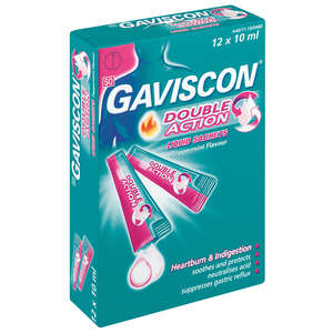 GAVISCON DOUBLE ACTION 10ML X 12 SACH ~