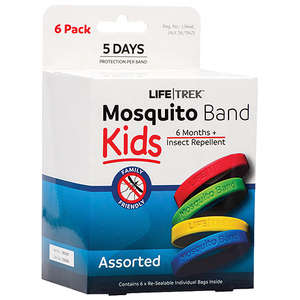LIFETREK MOSQ-BAND ASSORTED KIDS 6PK ~