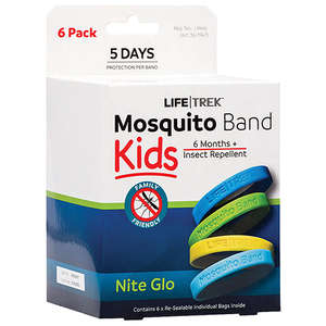 LIFETREK MOSQ-BAND KIDS GLOW 6PK