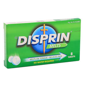 DISPRIN MELTS 300MG  8 DISSOLVABLE TABS