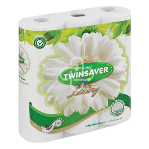 TOILET PAPER TWINSAVER LUXURY 2PLY  9