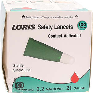 LANCET SAFETY LORIS GREEN 2.2MMX21G 100~