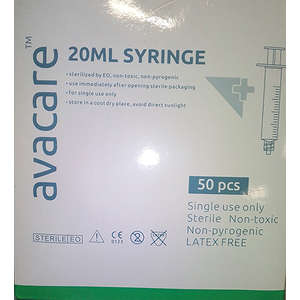 SYRI 20ML LUER LOCK CONCENTR AVACARE 50~