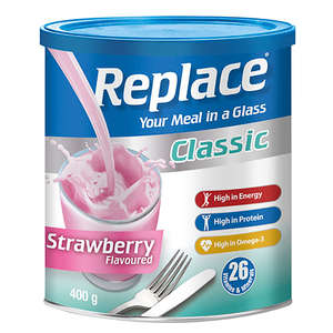REPLACE CLASSIC STRAWBERRY 400G POWDER
