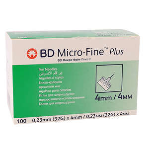 BD MICROFINE PEN NEEDLE 32G 4MM 100~