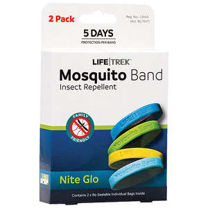 LIFETREK MOSQUITO-BAND NIGHT GLOW 2PK