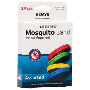 LIFETREK MOSQUITO-BAND PLAIN 2PK
