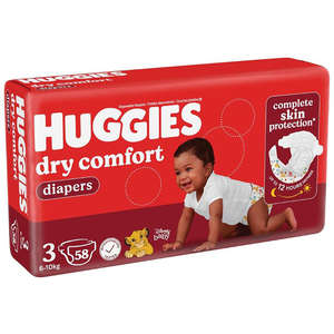 HUGGIES DRY COMFORT SIZE 3 MIDI 58PCK