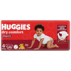 HUGGIES DRY COMFORT SIZE 4 MAXI 50PCK