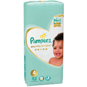 PAMPERS PREMIUM MAXI VP NO4 52 9-14 KG