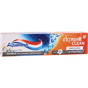 AQUAFRESH TOOTHPA EXTRM CLEAN WHITE 75ML