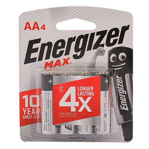 ENERGIZER MAX BATTERY AA 4PACK
