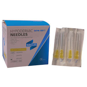 NEEDLE 20GX38MM SACLIN YELLOW 100~