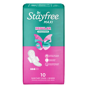 STAYFREE MAX THICK UNSCENT WINGS 10
