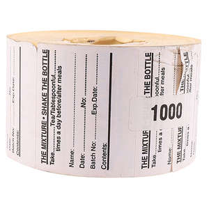 LABELS ROLL MIX DR -SHAKE BOTTLE- 1000's