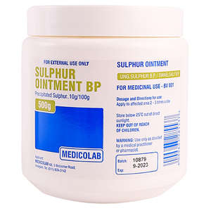 SULPHUR 10% OINTMENT 500G MEDICOLAB
