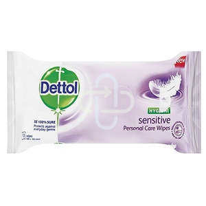 DETTOL HYGIENE WIPES SENSITIVE 10
