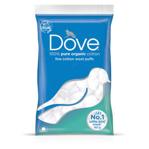 DOVE COTTON WOOL PUFFS 80G