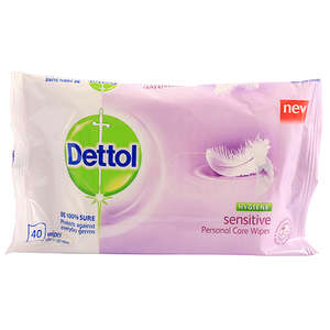 DETTOL HYGIENE WIPES SENSITIVE 40