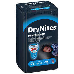 HUGGIES DRYNITES BOY SIZE 4-7    10PCK