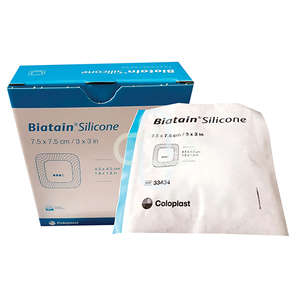 BIATAIN SILICONE AG 7.5x7.5CM 5~