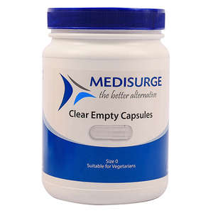 CLEAR EMPTY CAPSULES 1000 SIZE 0 MEDISU